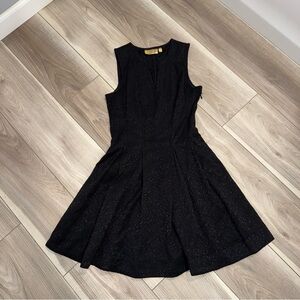 Princess Vera Wang Black brocade Mini fit and flare Dress